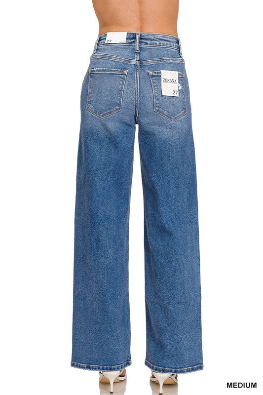 High Waste Straight Leg Jeans