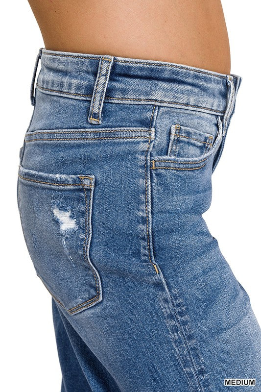 High Waste Straight Leg Jeans