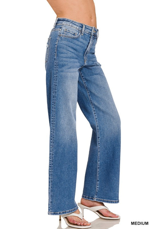 High Waste Straight Leg Jeans