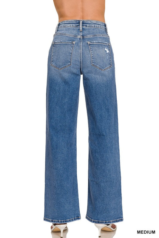 High Waste Straight Leg Jeans