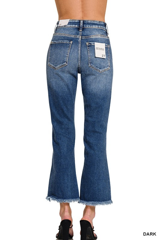Distressed Knee Cropped Jeans