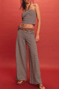 Striped Tube Top and Pants Set