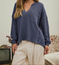 Long Sleeve Ribbed Knit Top