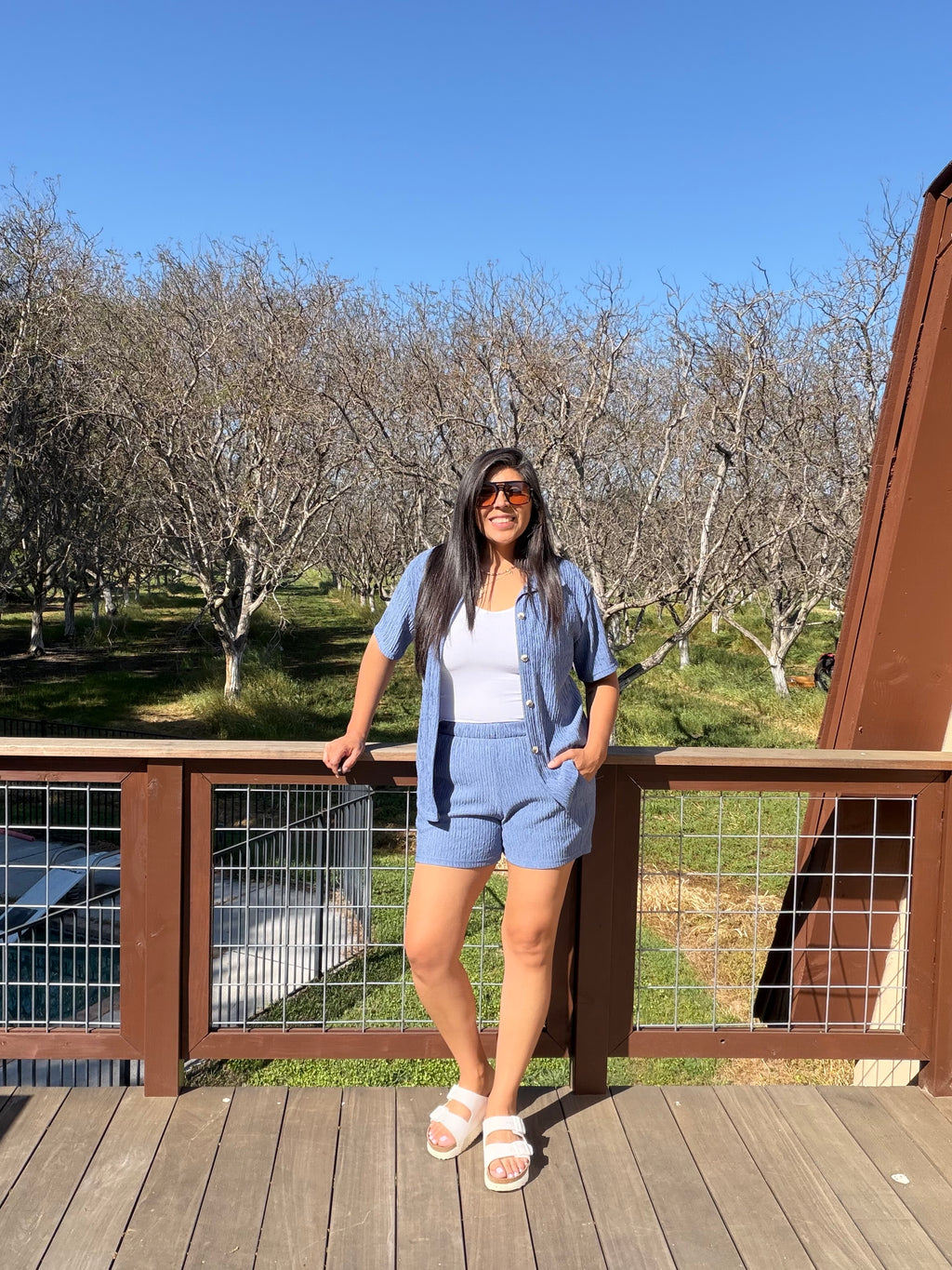 2 Piece Button down Short Set