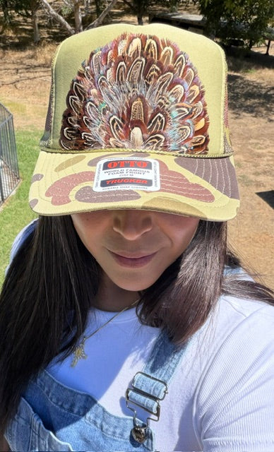 Feather Trucker Hats