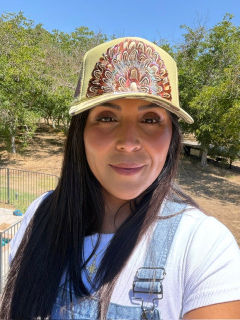Feather Trucker Hats