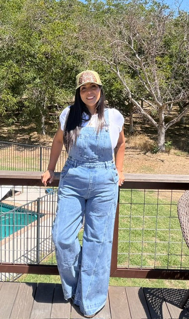 Wide Leg Overalls