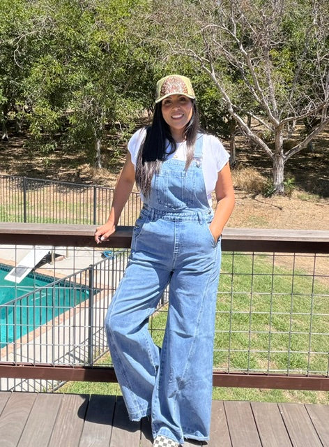 Wide Leg Overalls