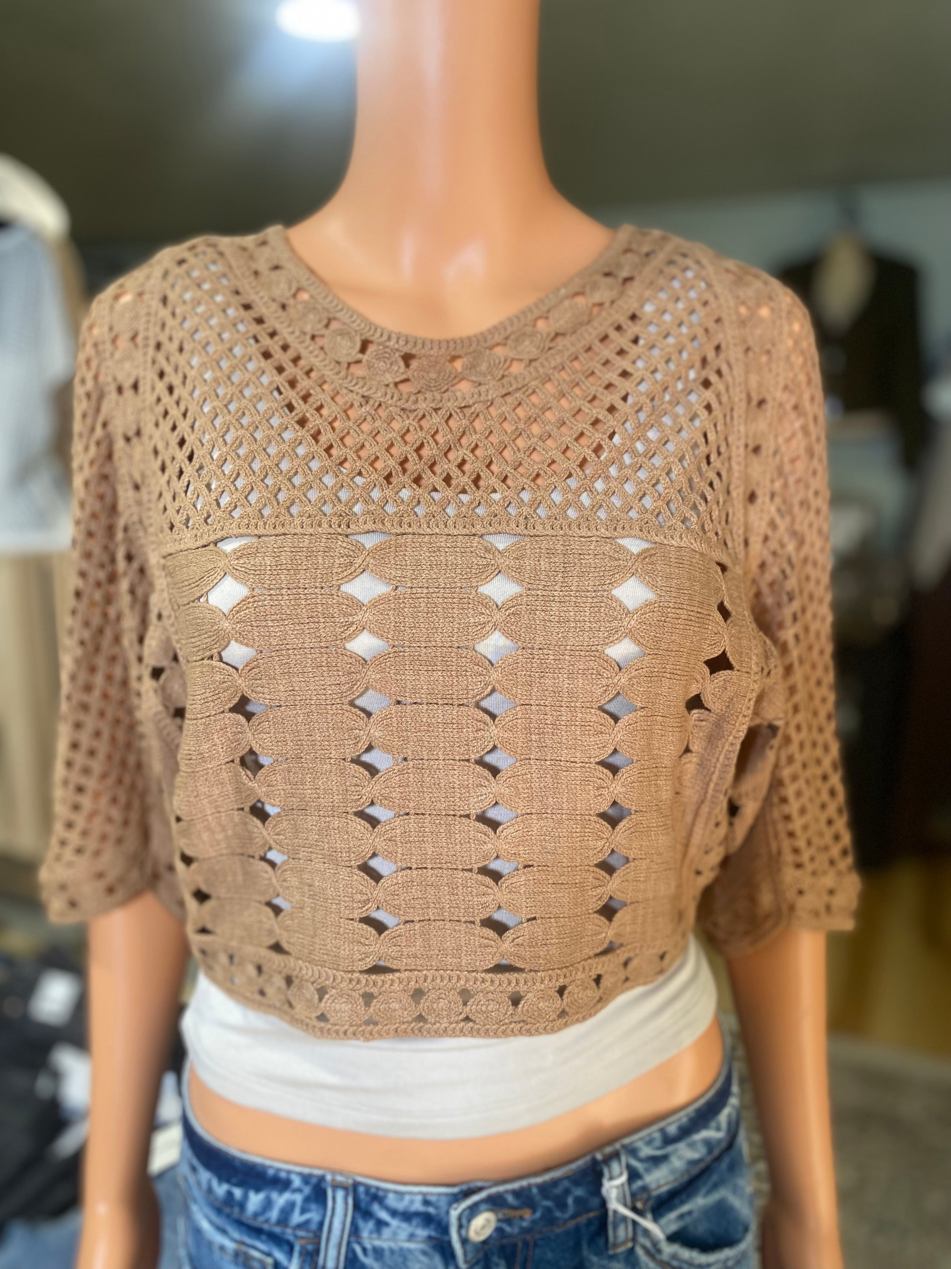 Crochet Knit Top