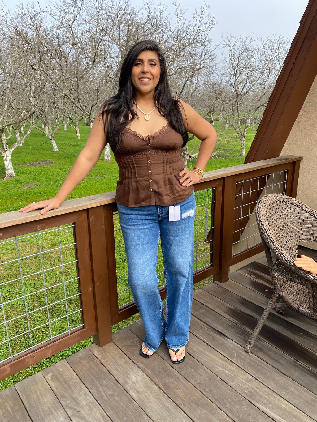 Lace Linen Top