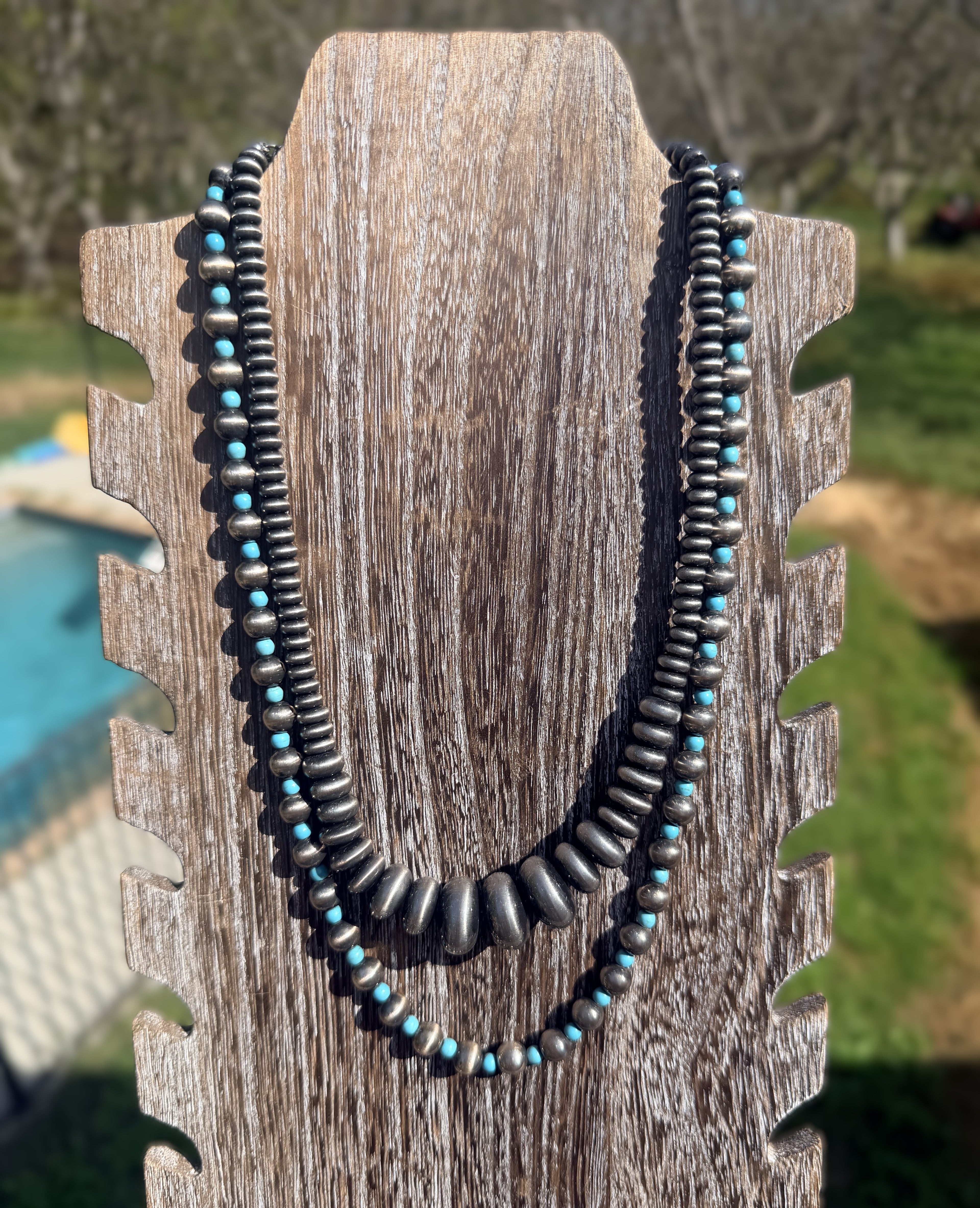 Faux Navajo Pearl with Turquoise *Fashion*