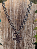 Hammered Cross Necklace *Fashion*