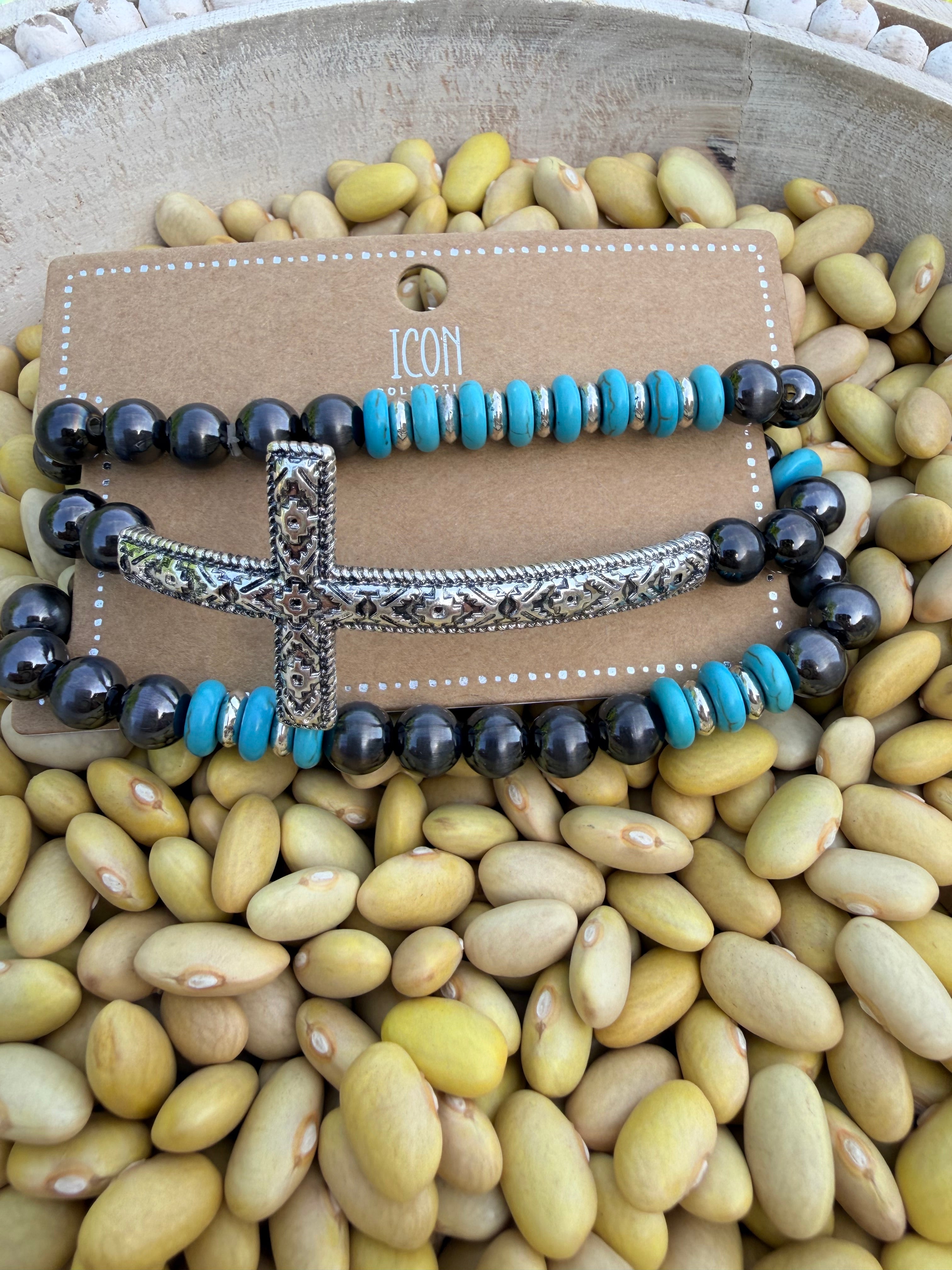 3 Stretchy Cross Bracelets *Fashion*