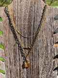 3-in One Cross & Lock Gold Necklace *Fashion*