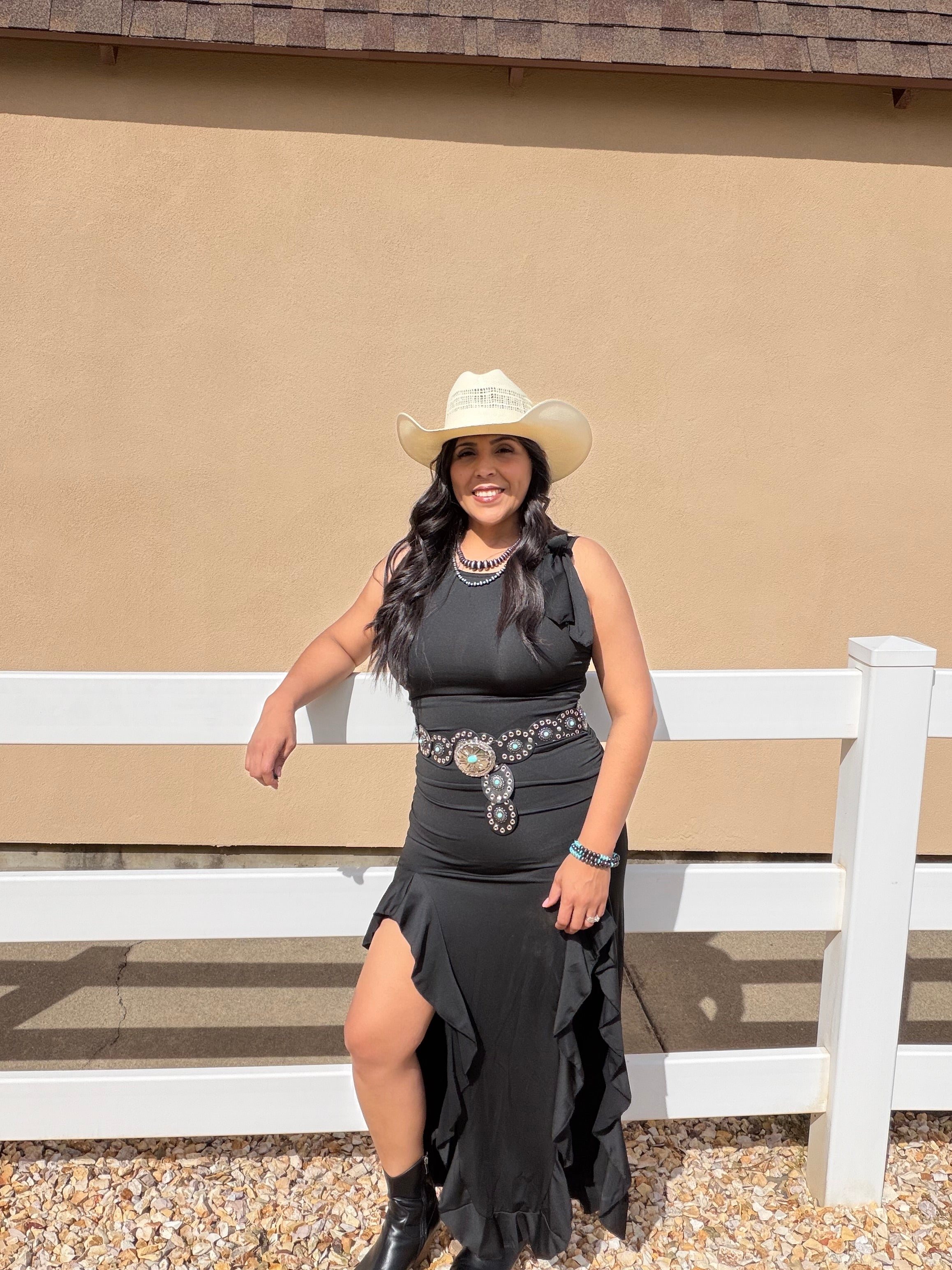 Black Slit Dress
