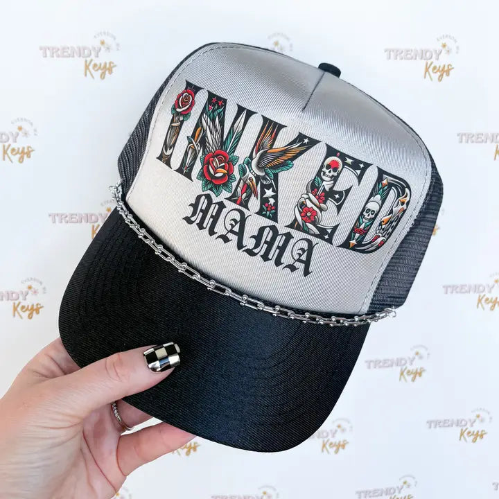 Inked Mama Graphic Print Trucker Hat - NO CHAIN
