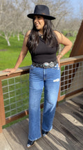 High Waste Straight Leg Jeans