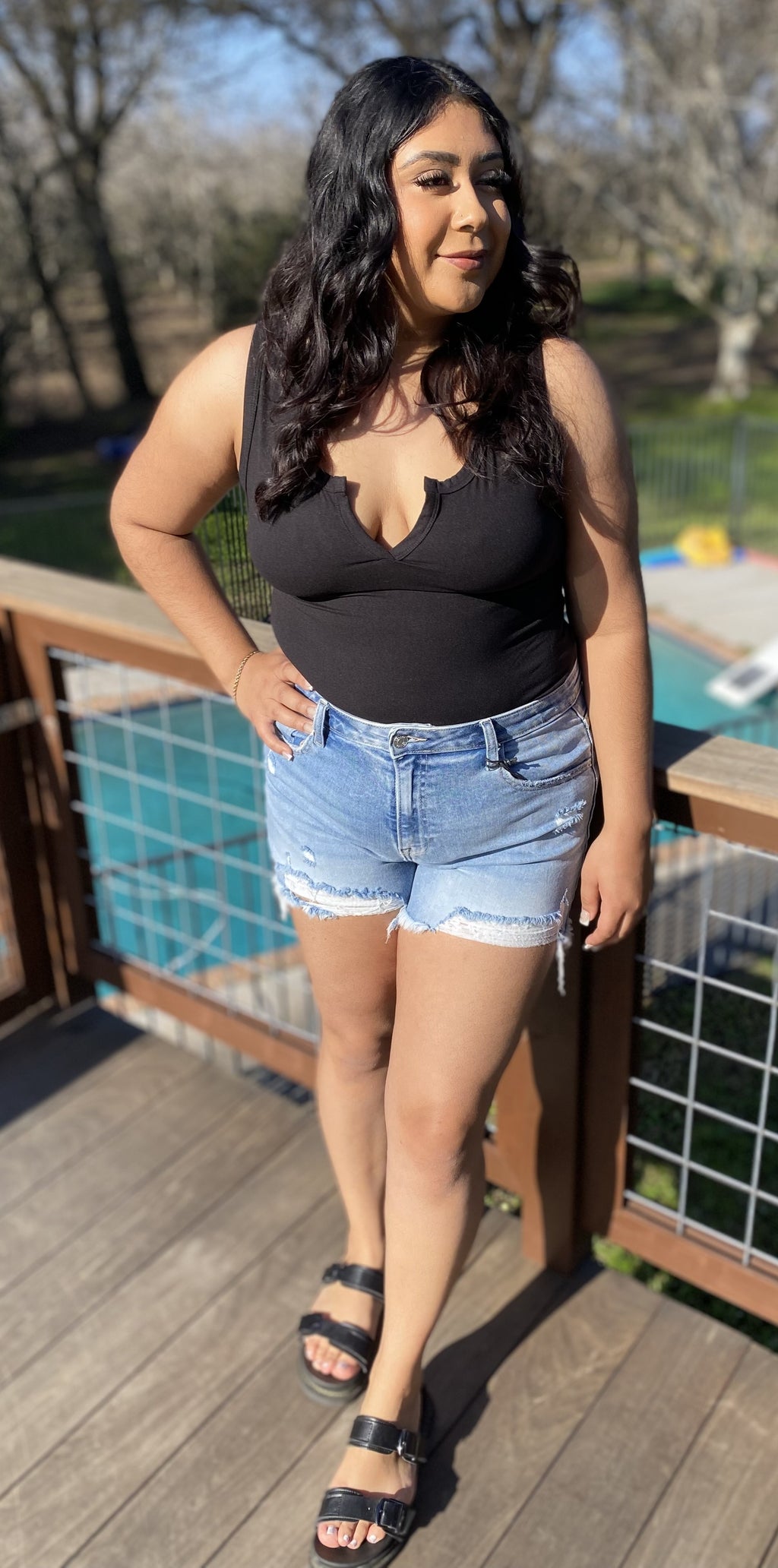 Marissa Light Wash Denim shorts
