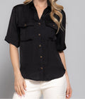 Black Satin Shirt