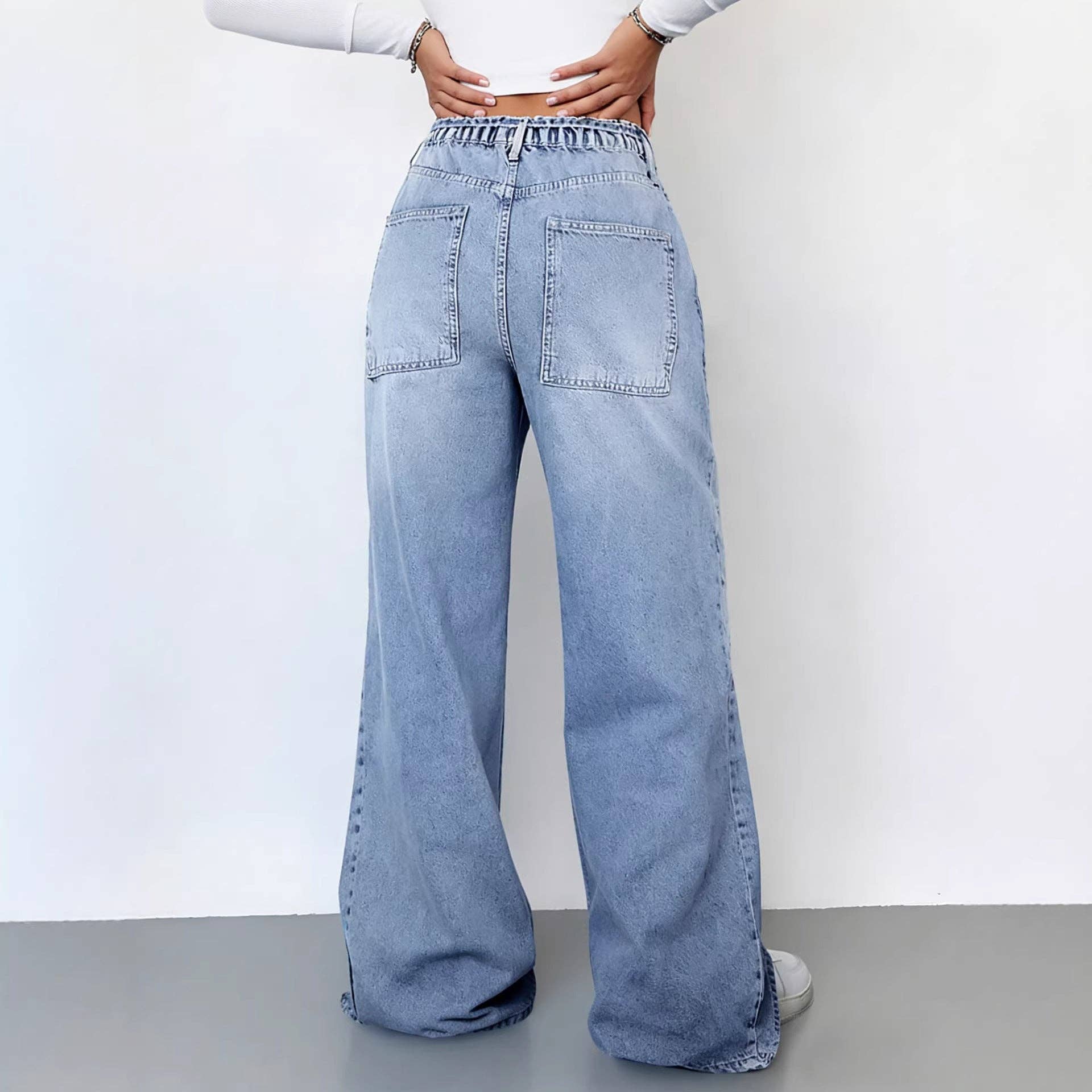 Cargo High Rise Wide Leg Jean