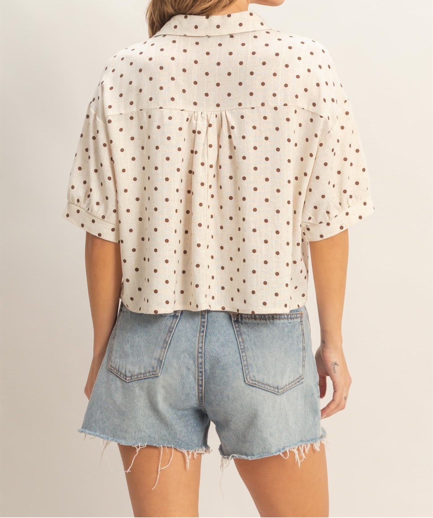 Polka Dot Cropped Top