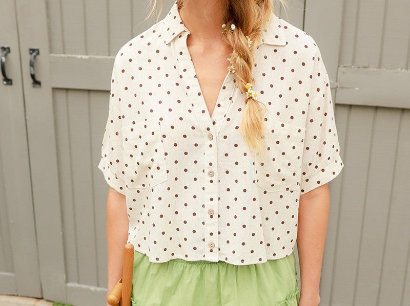 Polka Dot Cropped Top