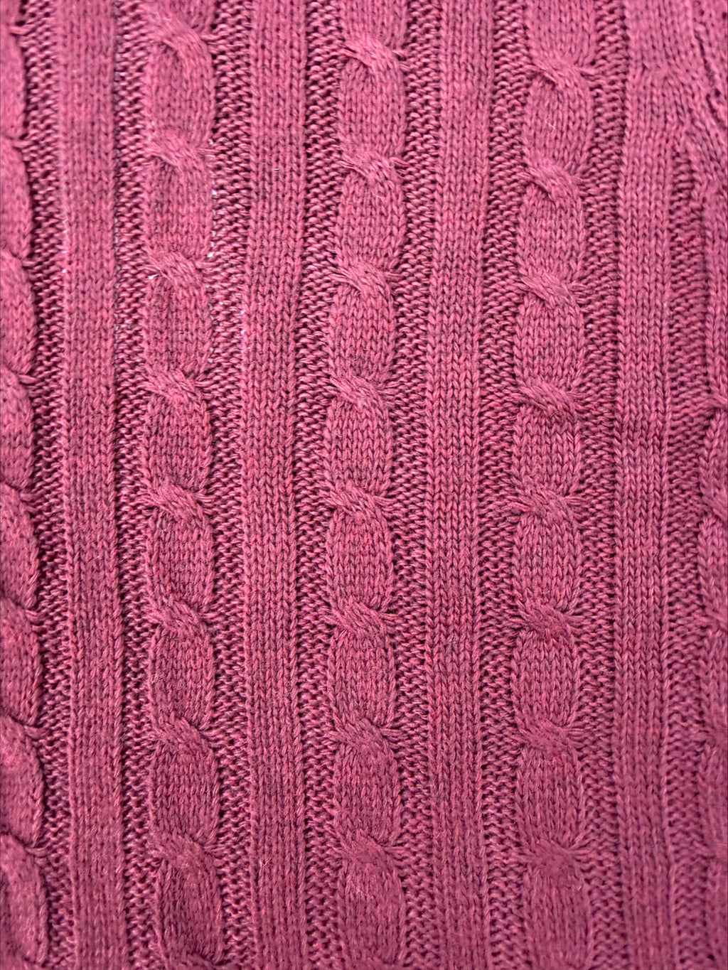 Burgundy Knit Zip Sweater