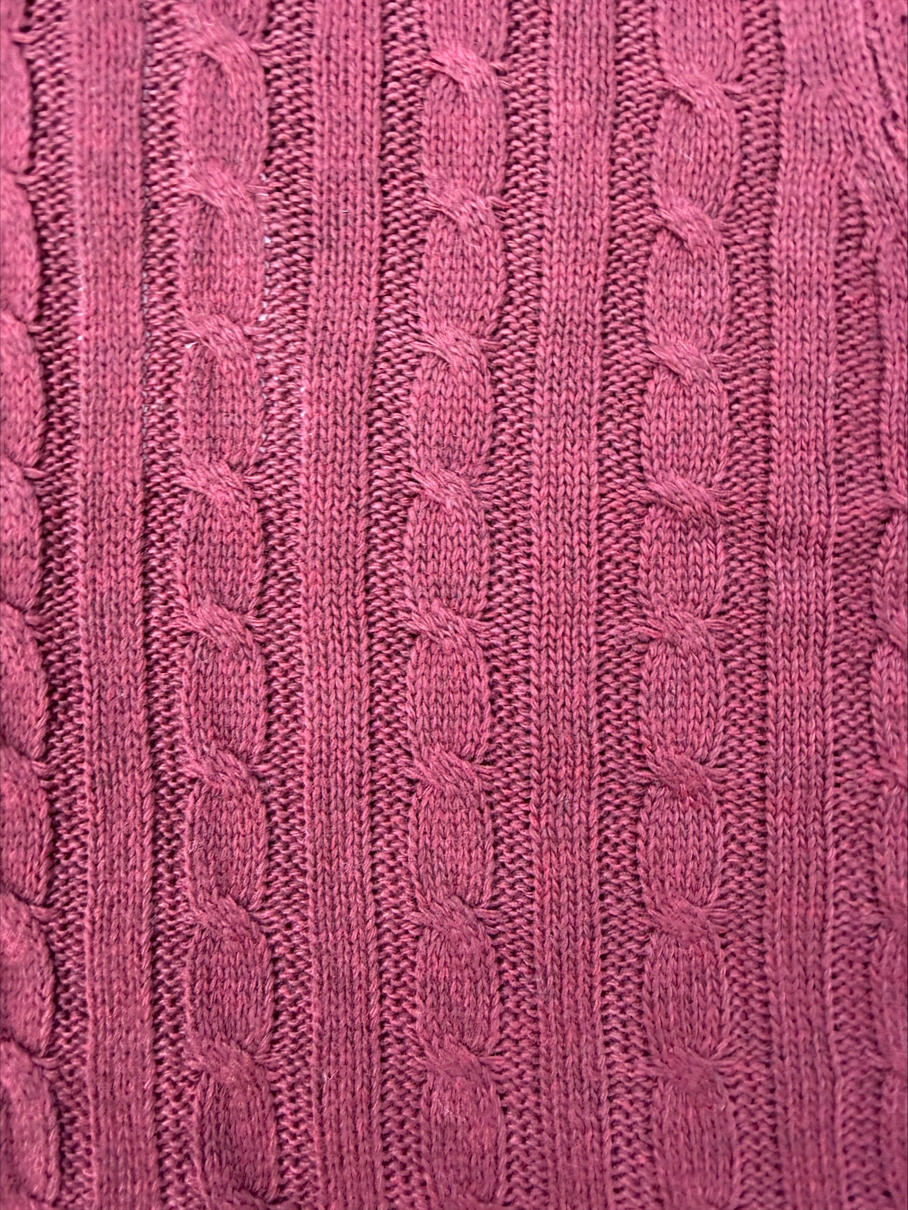Burgundy Knit Zip Sweater