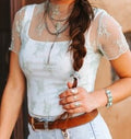 Short Sleeve Mesh Shirt