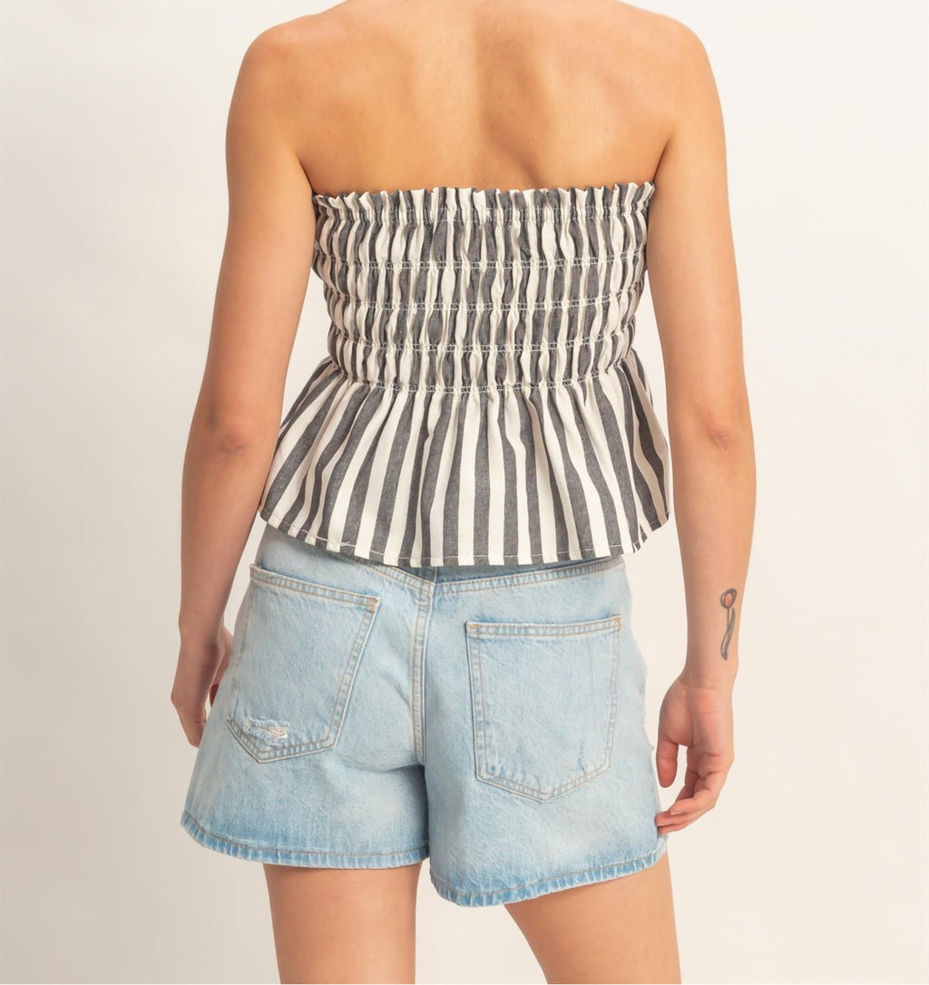 Stripped Smocked Top